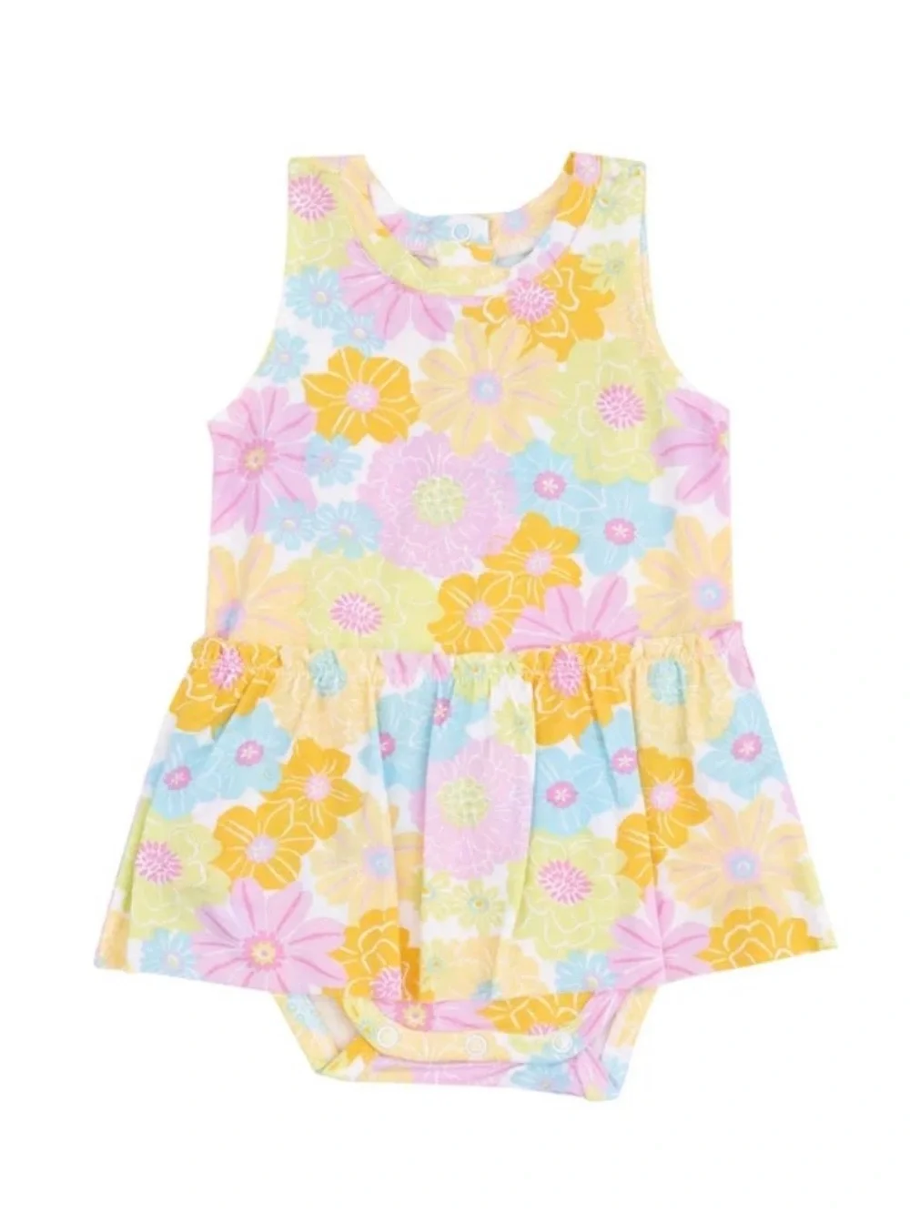 Angel Dear Sunny Dahlias Bodysuit with Skirt | 12-18m